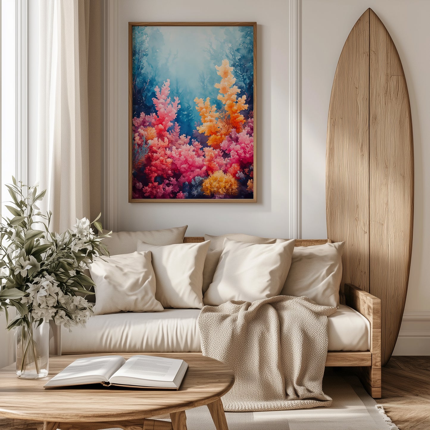 Vivid Coral Reef Wall Print