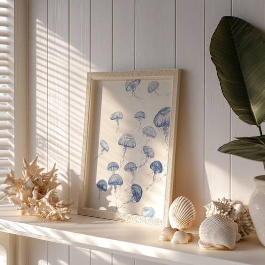 Minimalist Jellyfish Watercolour Print
