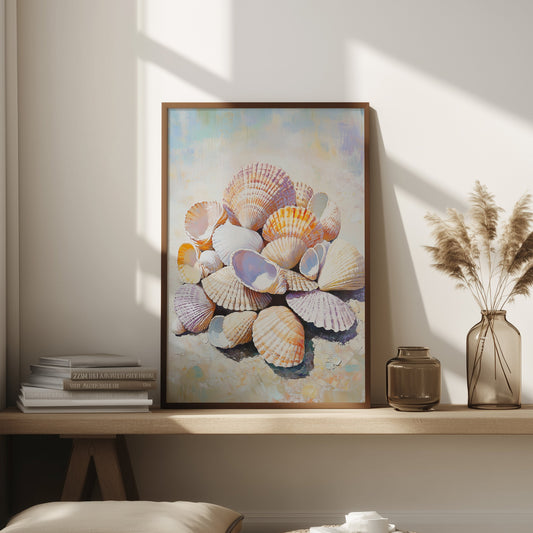 Beach Seashells Oil Painting Print