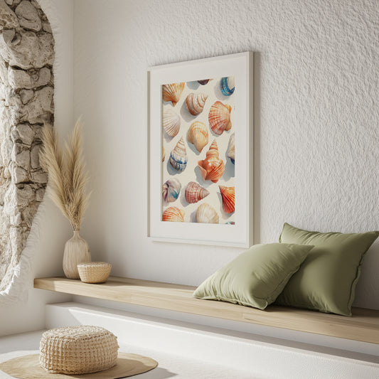 Seashell Watercolour Print