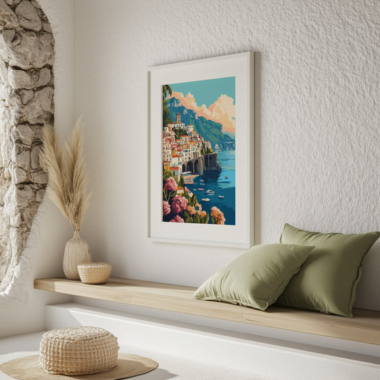 Amalfi Coast Village Print