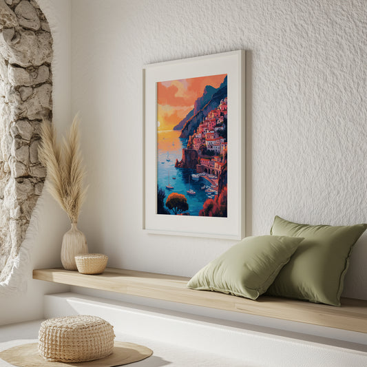 Amalfi Coast Sunset Print