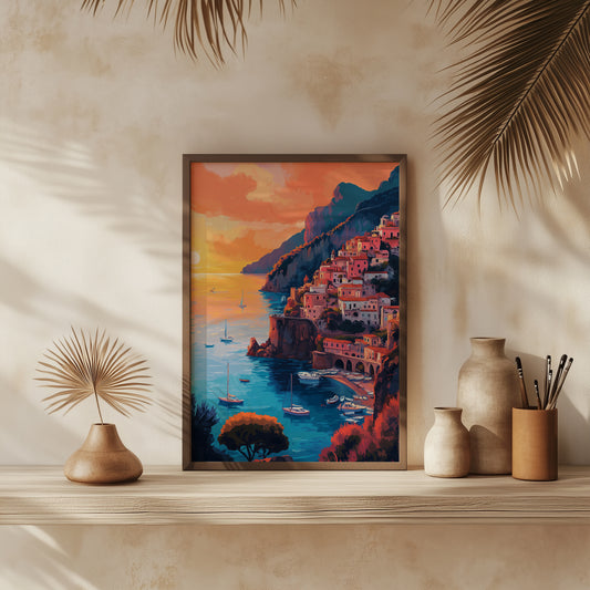 Amalfi Coast Sunset Print