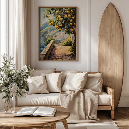Amalfi Seaside Lemon Tree Print