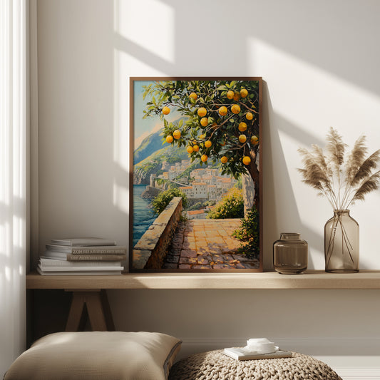 Amalfi Seaside Lemon Tree Print