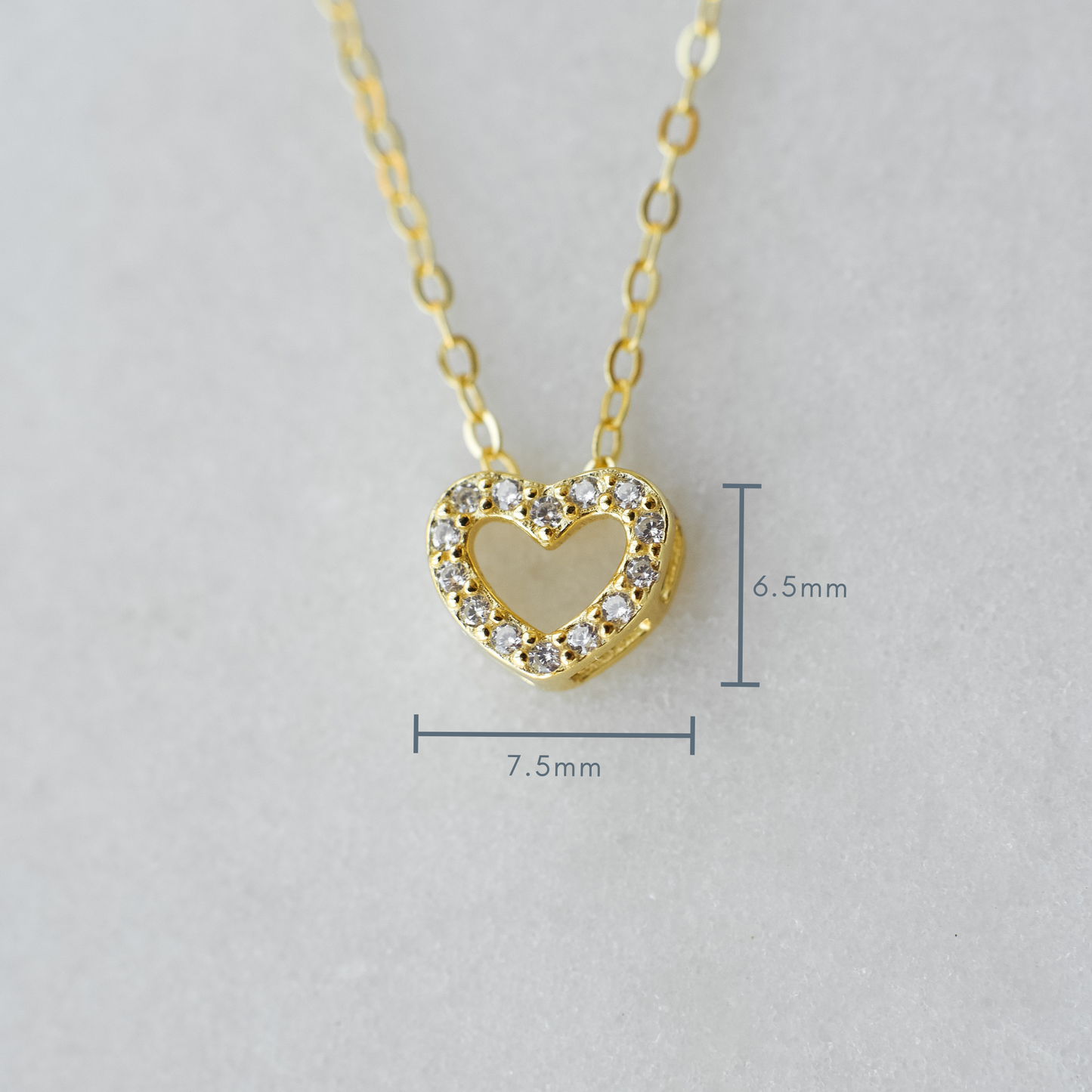 Dainty Gold Heart Necklace