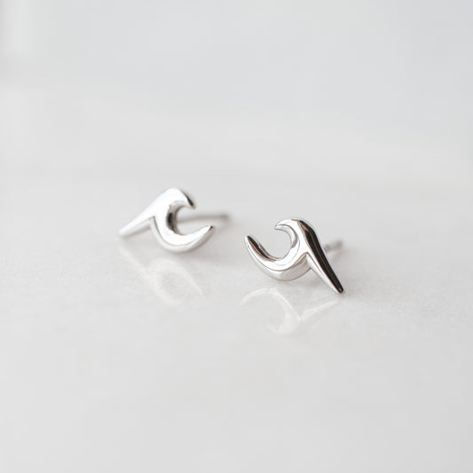 Sterling silver wave earrings