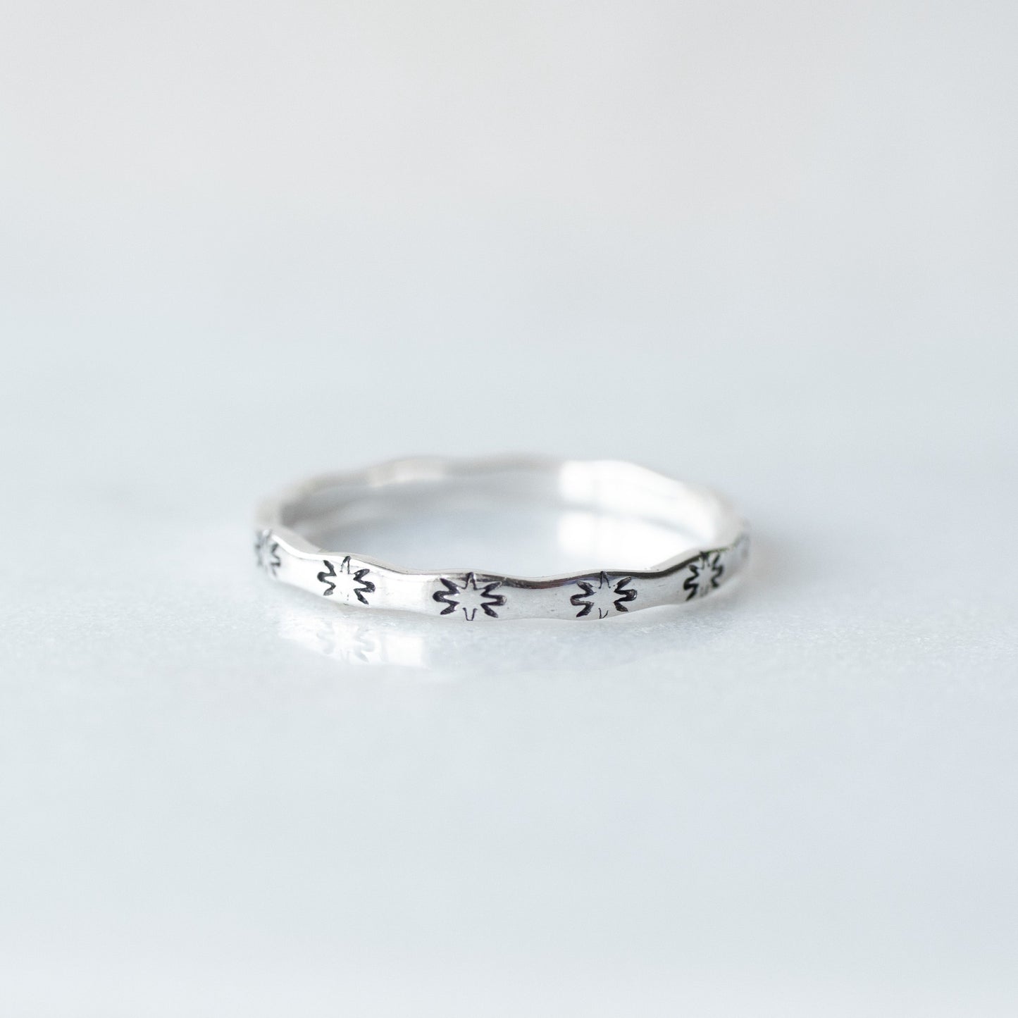 Dainty sterling silver stacking ring