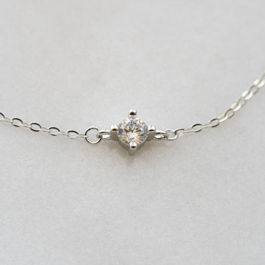 Dainty Silver Sparkling Cubic Zirconia Bracelet