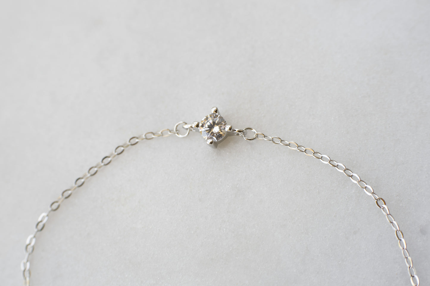 Dainty Silver Sparkling Cubic Zirconia Bracelet