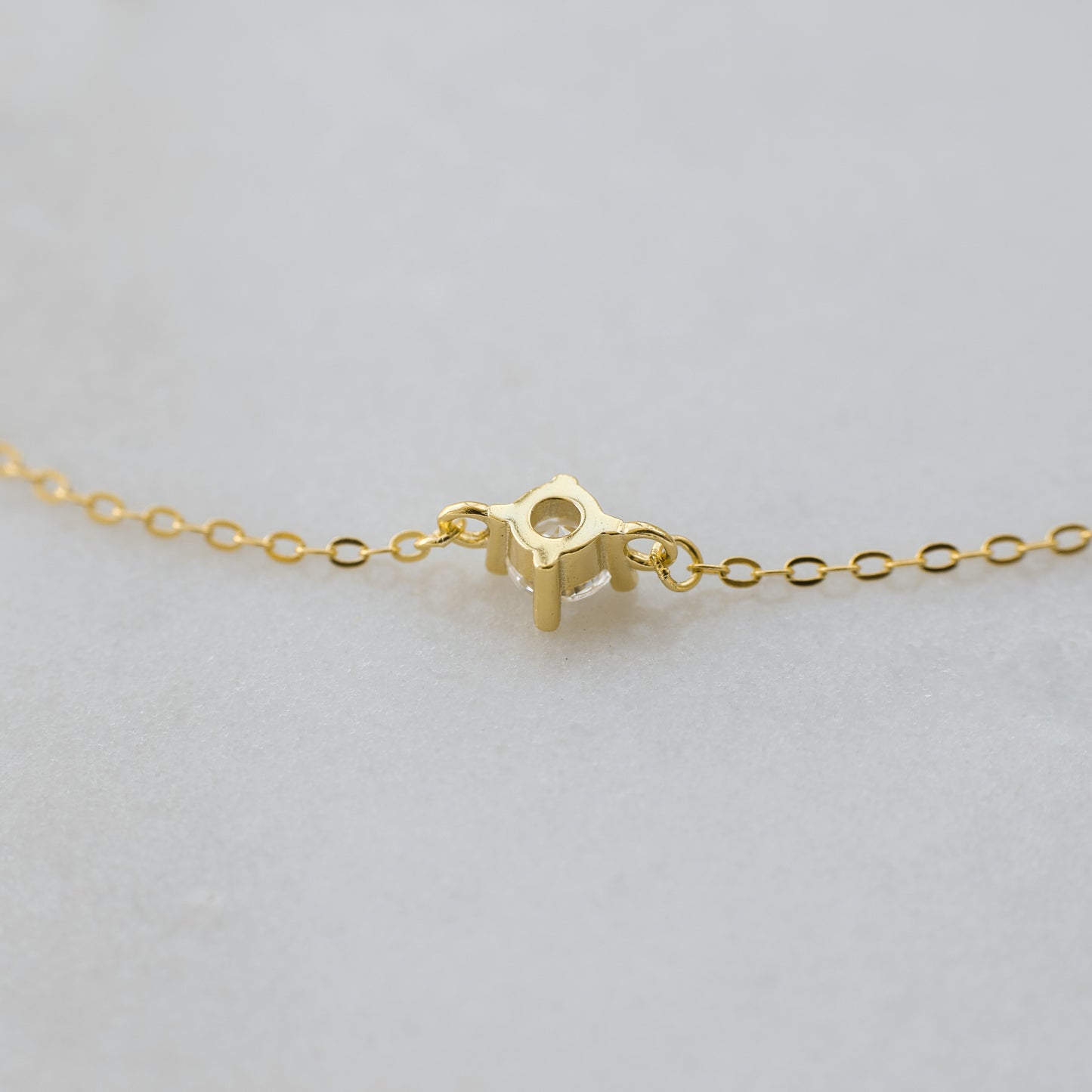 Dainty Gold Sparkling Cubic Zirconia Bracelet