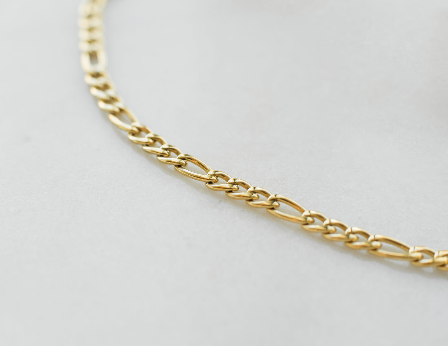 18K Gold Figaro Chain Bracelet