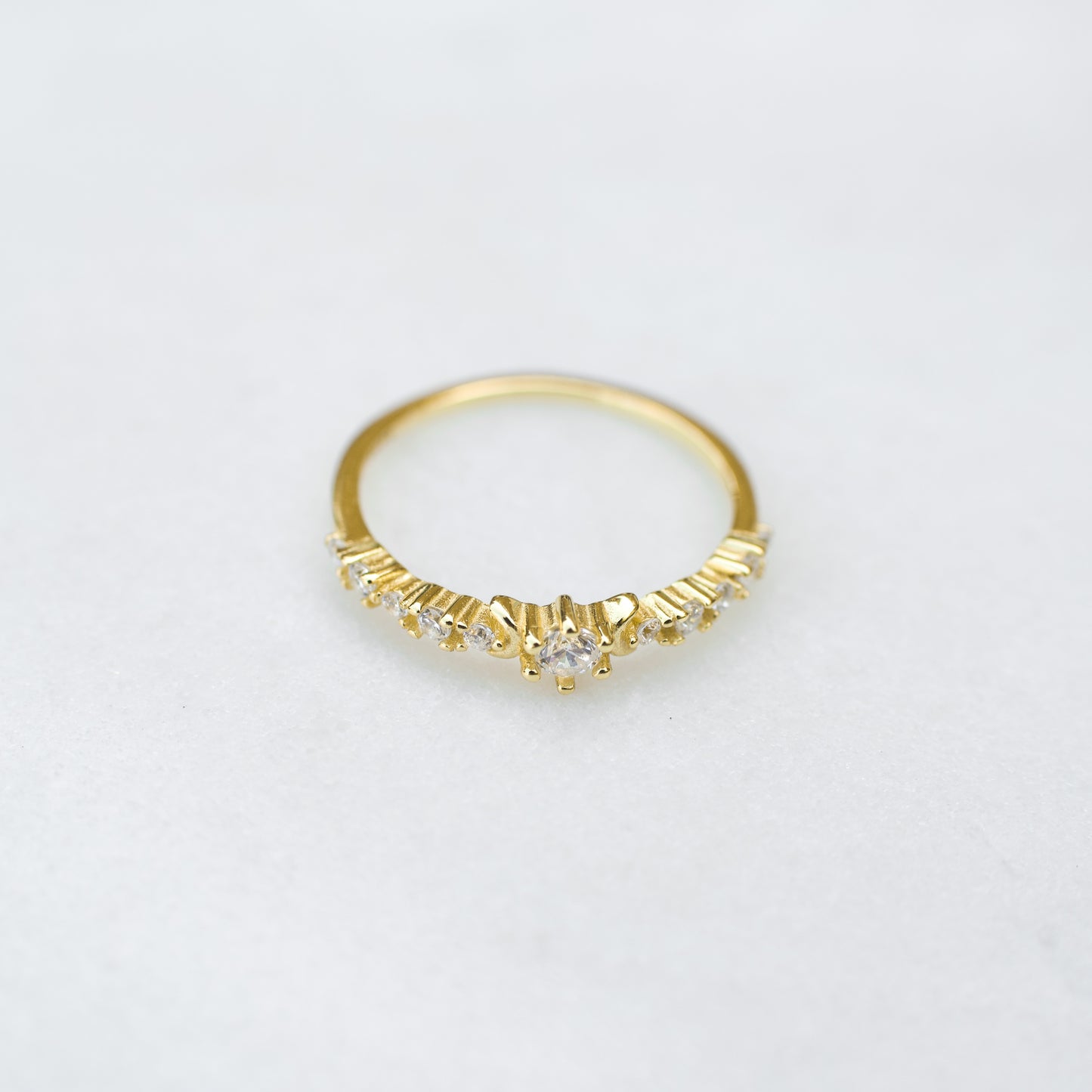 Dainty Gold Half Moon Ring