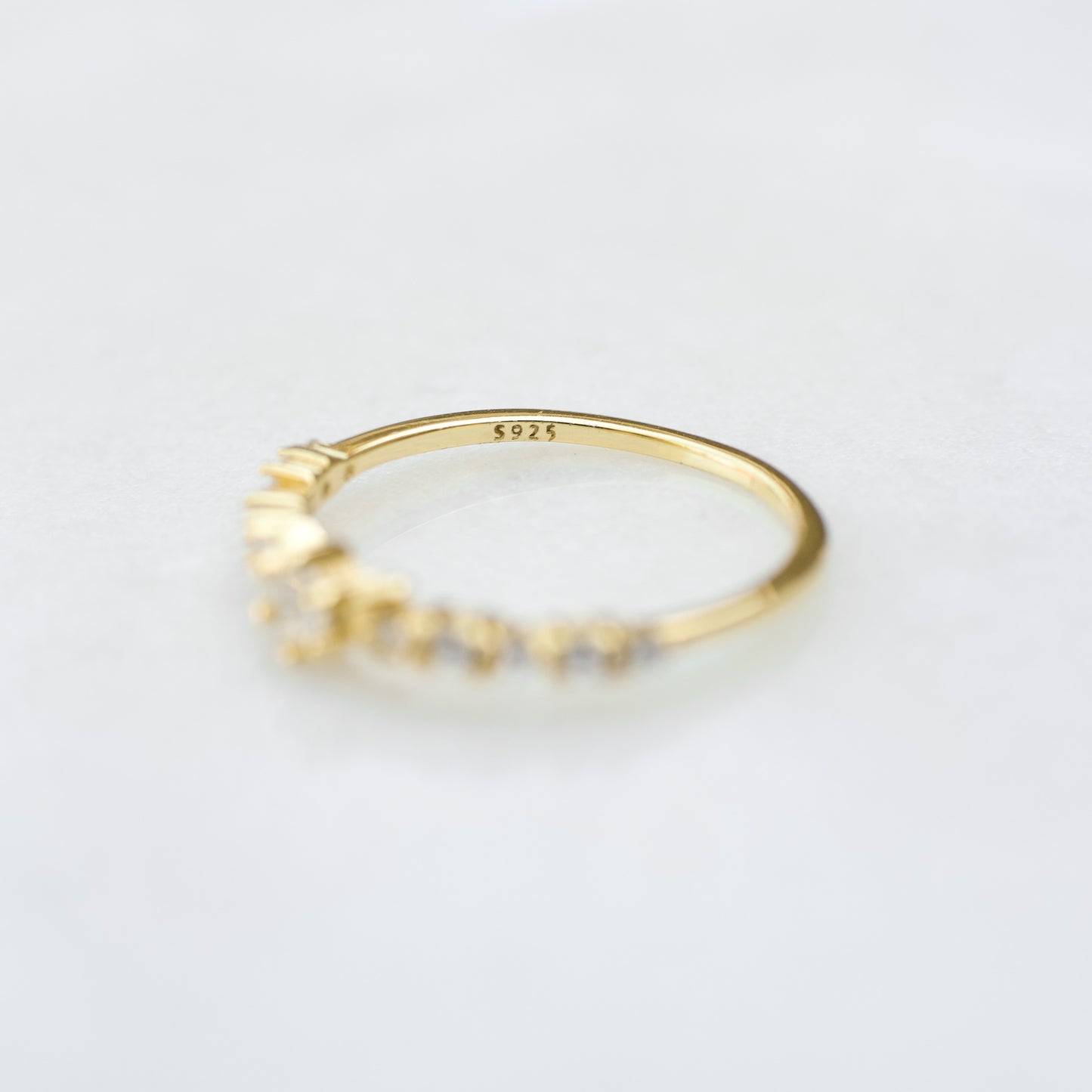 Dainty Gold Half Moon Ring