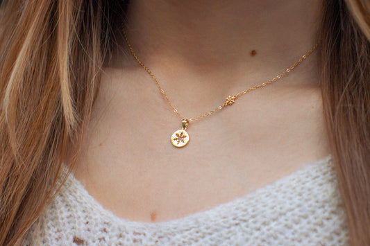 Gold Snowflake Necklace