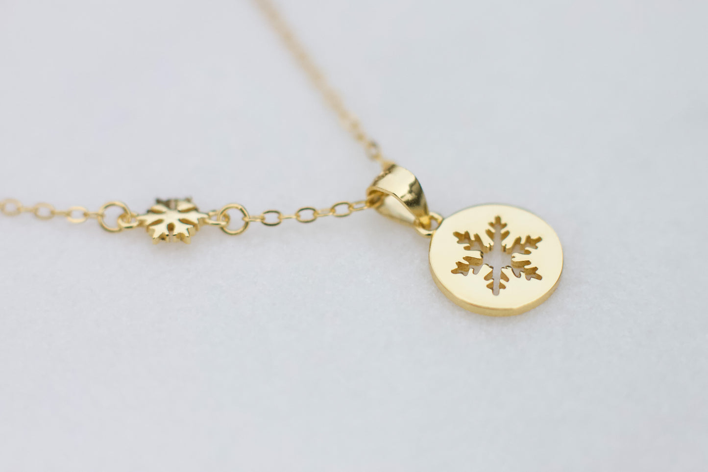 Gold Snowflake Necklace