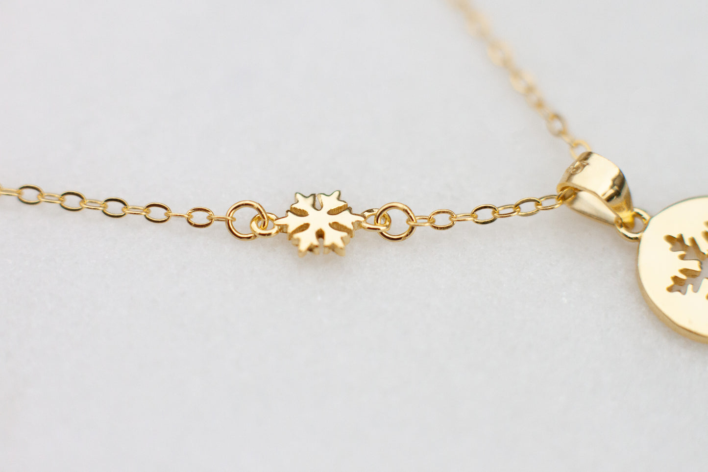 Gold Snowflake Necklace