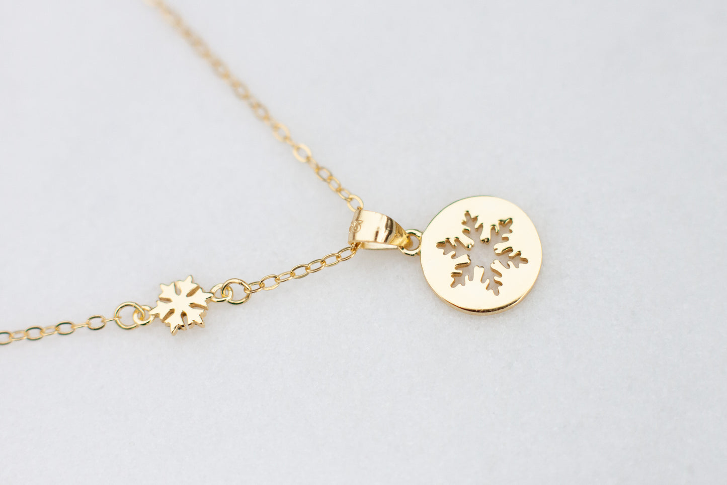 Gold Snowflake Necklace