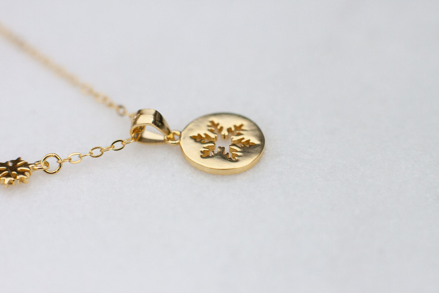 Gold Snowflake Necklace