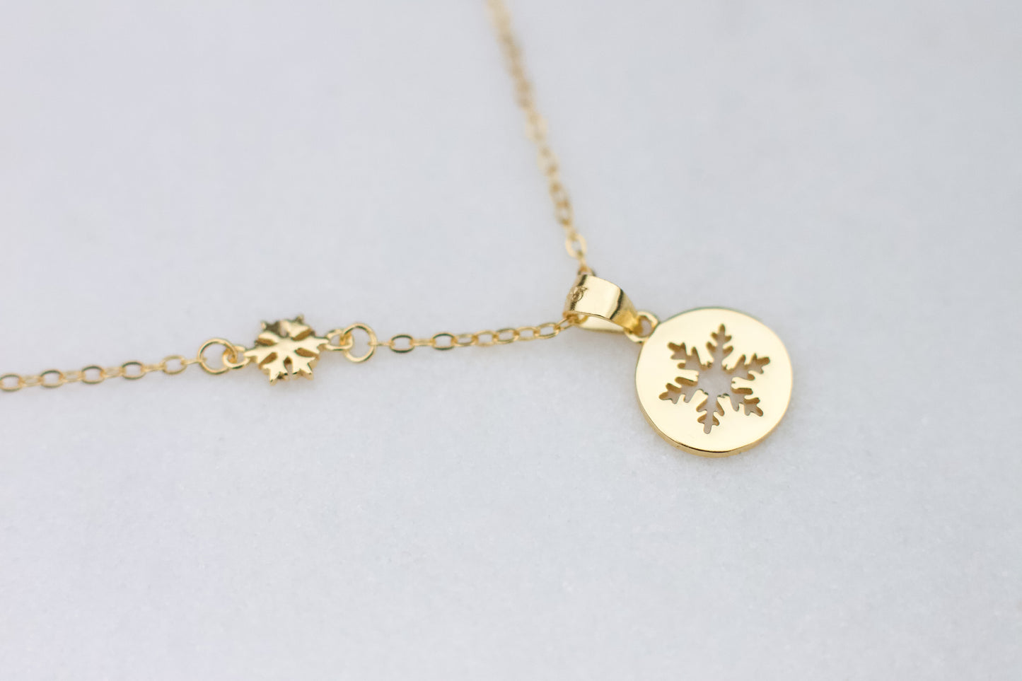 Gold Snowflake Necklace