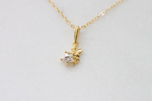 Tiny Fairy Pendant Necklace