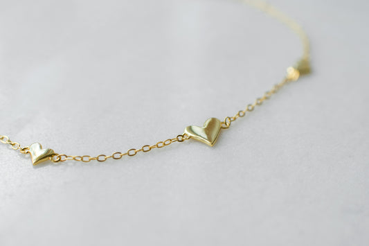 Sweet Hearts Gold Bracelet